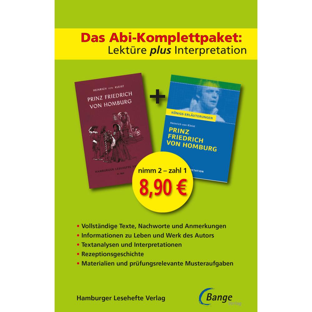 Kleist:Prinz Friedrich von Homburg.Abi, Schulbücher von Heinrich von Kleist