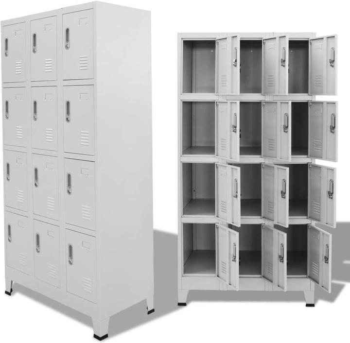Actual product image vidaXL Rey (Mit 12 Schliessfächern) (45 x 90 x 180 cm)