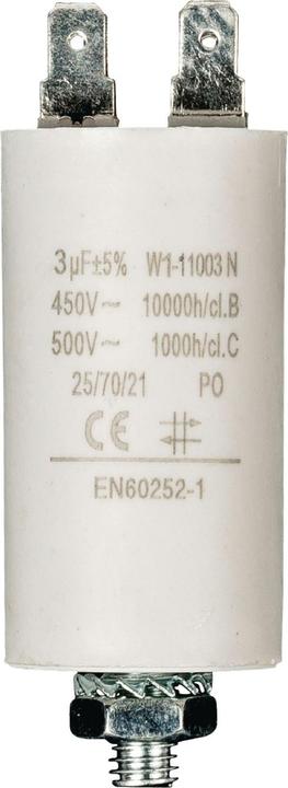 Produktbild Magni Fixapart 11003 Anlaufkondensator Betriebskondensator 3uF 3µF mit STECKER (Motorkondensator)