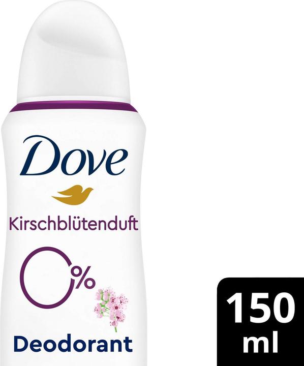 Actual product image Dove Deodorant Aerosol Spray 0% Cherry Blossom 150 ml (Spray, 150 ml)