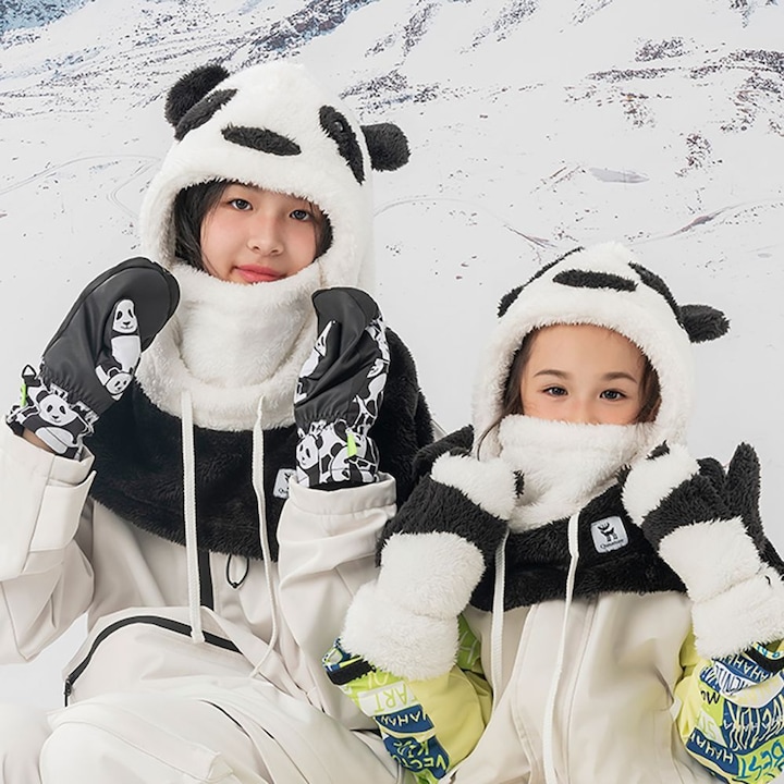 Produktbild Qunature The others Panda Ski Gloves for Kids and Adults Size S - Black/White (S)