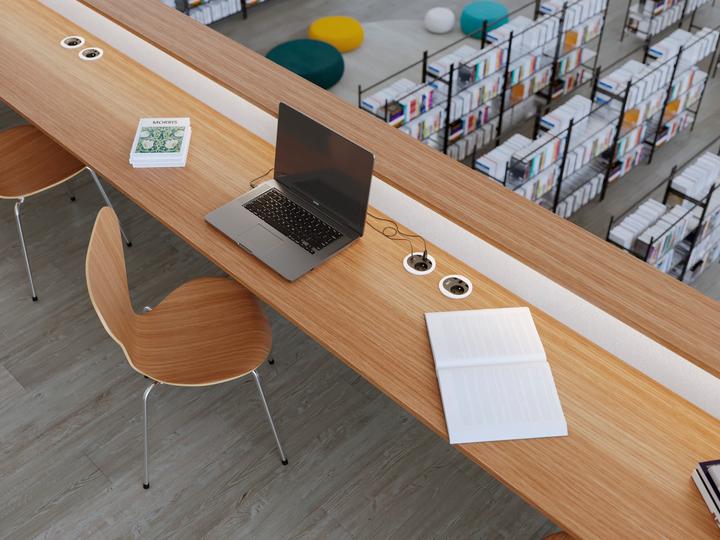 Actual product image IB Connect DIVUS power strip black 1x type 13 2x USB-C 1x RJ45