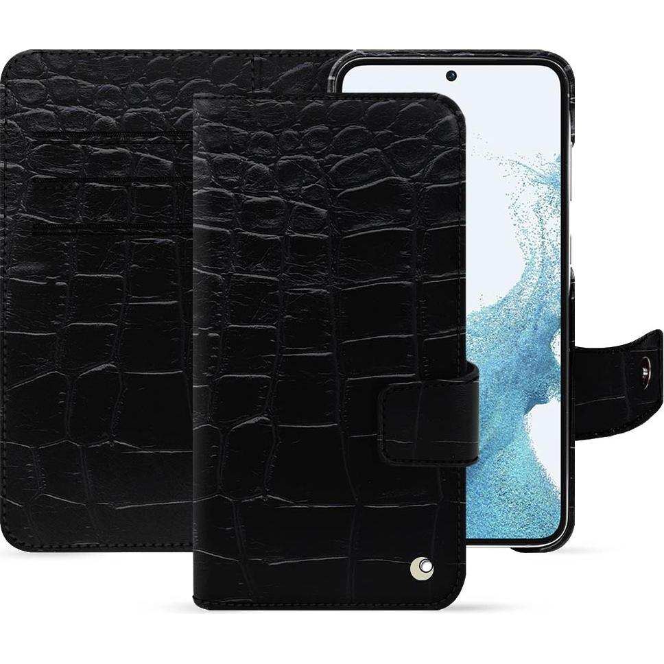 Noreve Lederschutzhülle Samsung Galaxy S23 (Samsung Galaxy S23+), Smartphone Hülle, Schwarz