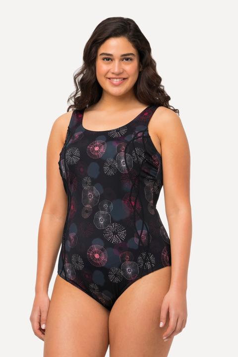 Image du produit Ulla Popken Maillot de bain sans bonnets moulés, méduses, fronces (62)