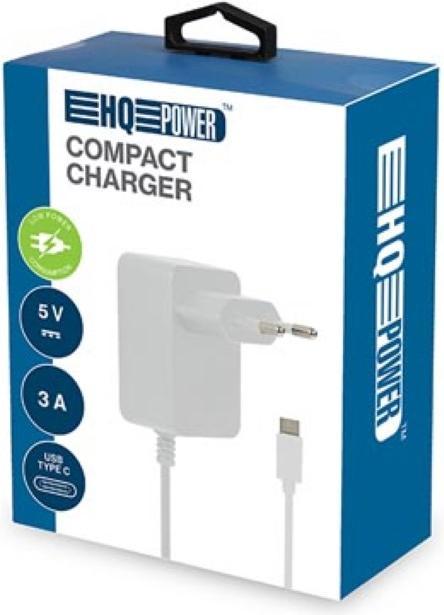 Actual product image Velleman COMPACT CHARGER WITH TYPE C USB CONNECTOR - 5 VDC - 3 A max. - 15 W max (15 W)