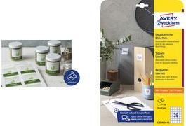 Produktbild Avery Quadratische Etiketten, ablösbar