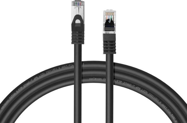 Produktbild Celexon CAT 6A Patchkabel - S/FTP 2,0m, schwarz (S/FTP, CAT6a, 2 m)