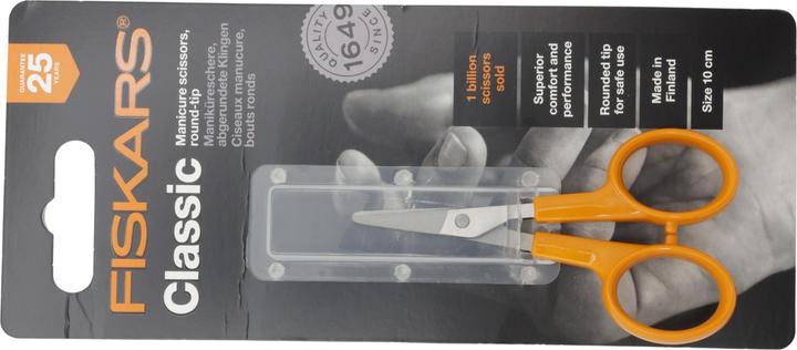 Actual product image Fiskars Manicure scissors, Rounded tips, Total length: 10 cm, Quality steel/plastic, Classic