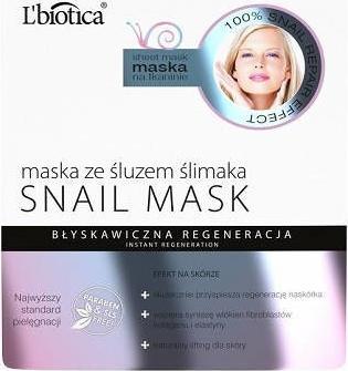 Produktbild L´Biotica L'Biotica Snail Mask Regenerating Face Mask On Fabric 23Ml (23 ml)