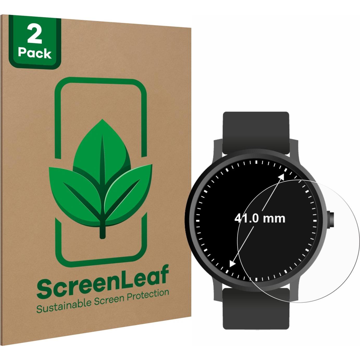 ScreenLeaf Schutzfolie nachhaltiger Displayschutz Displayschutzfolie Folie Klar Transparent, Smartwatch Schutzfolie, Tra...