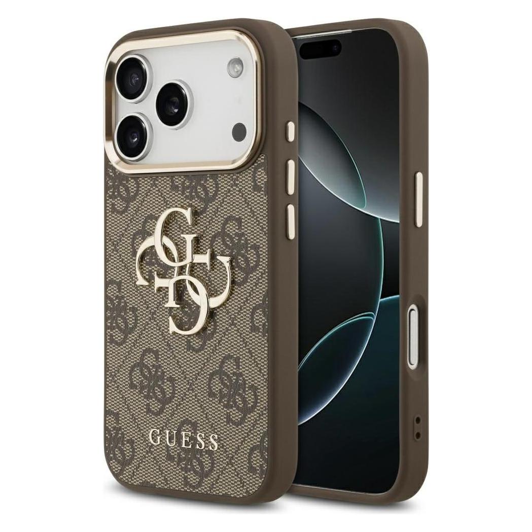 Guess - Hardcase 4G - IPhone 17 Pro - Brown (Apple IPhone 17 Pro), Smartphone Hülle, Braun, Schwarz