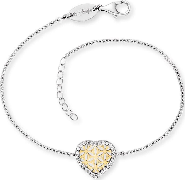 Produktbild Engelsrufer Lebensblume Herz Armband (17 cm, 925er Silber)