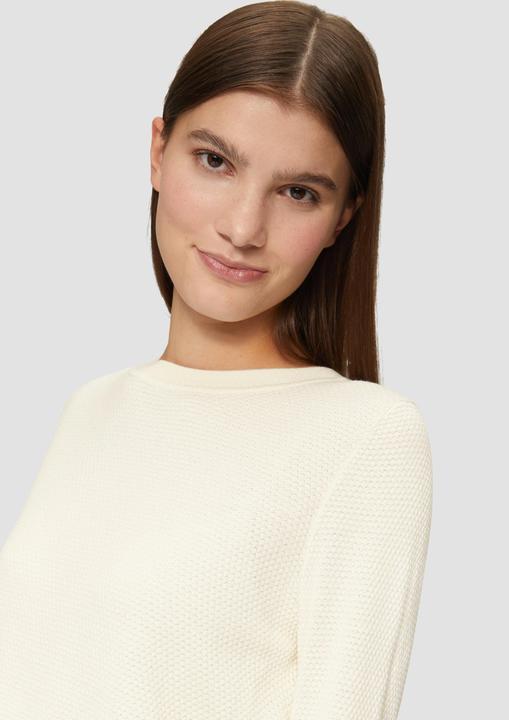 Produktbild s.Oliver Strickpullover Strickpullover mit Struktur aus Viskosemix (XL)