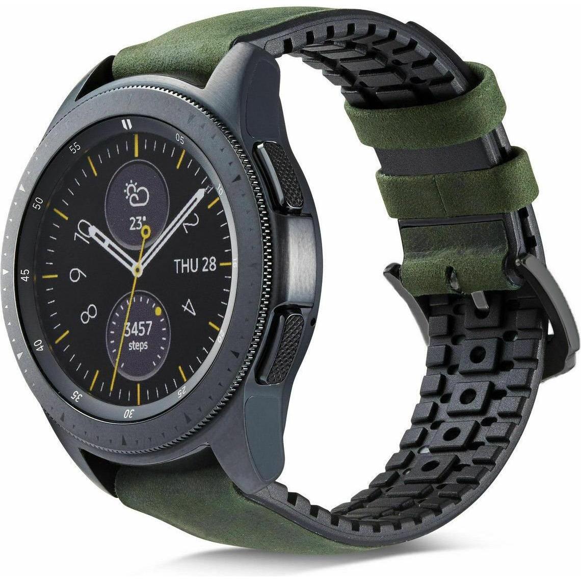 Strap-it Armband (Silikon), Uhrenarmband, Schwarz, Mehrfarbig, Grün