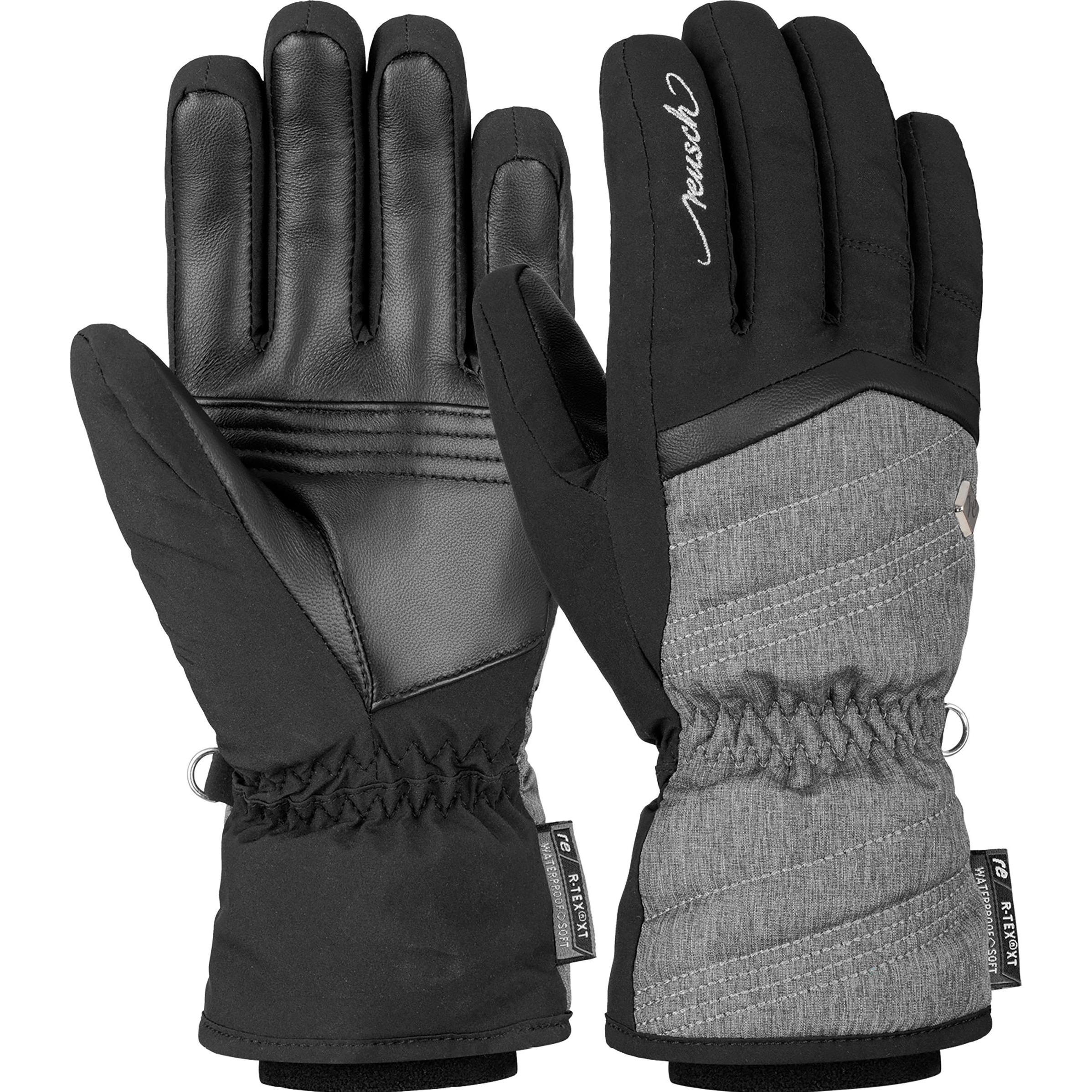 Thumbnail - Reusch, Damen, Handschuhe, Damen Lenda R-Tex Xt Handschuhe, Black/Grey Melange, 7.5, Schwarz, (7.5)