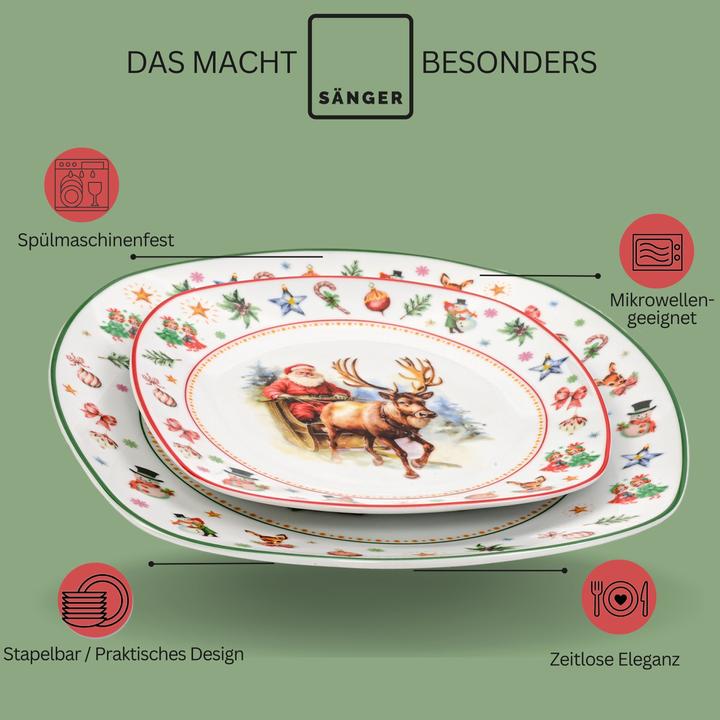 Actual product image Sänger Geschirr Kombiservice Bilgola Christmas Design (30 Piece)