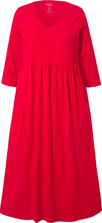 Produktbild Ulla Popken Jerseykleid, Empirenaht, V-Ausschnitt, 3/4-Arm, Taschen (62)