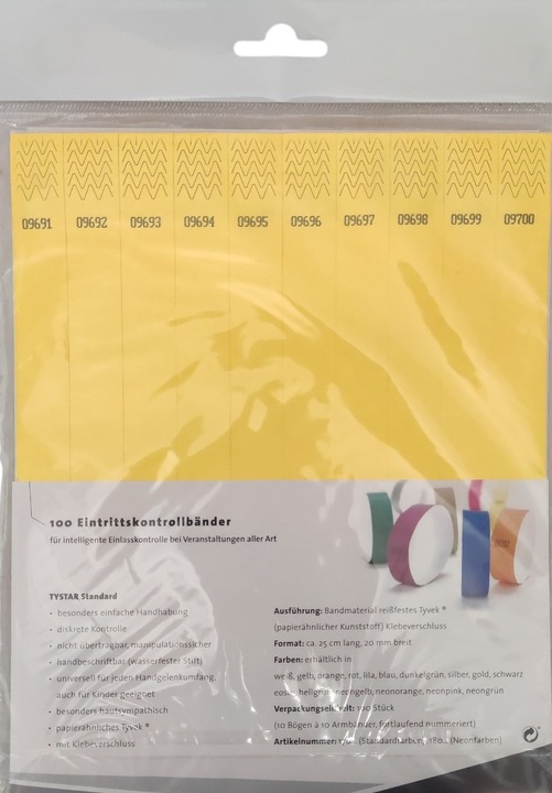 Produktbild W&A Kontrollbänder Tyvec