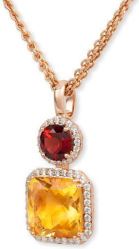 Image du produit Breuning PENDENTIF - E.GRANAT/E.CITRINE/BRILL. 0,318 Ct H/si (585, - Or)