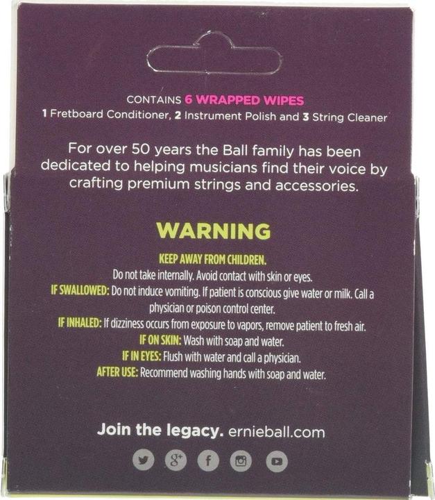 Image du produit Ernie Ball Wonder Wipes Combo 6-pack (Nettoyage des instruments)