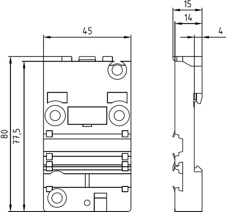 Produktbild Siemens DIN-Schiene-Montageplatte für K45