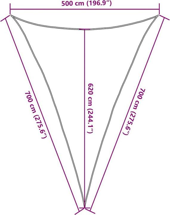 Produktbild vidaXL Sonnensegel (700 x 500 cm)