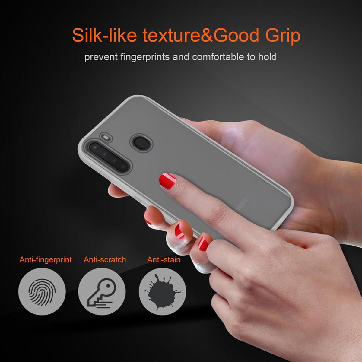Thumbnail - Cadorabo Hybrid Matt Cover (Samsung Galaxy A21), Smartphone Hülle, Transparent
