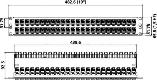 Image du produit Metz Connect 130B11P4-E 1.5U 48-Port Accessoires Réseau