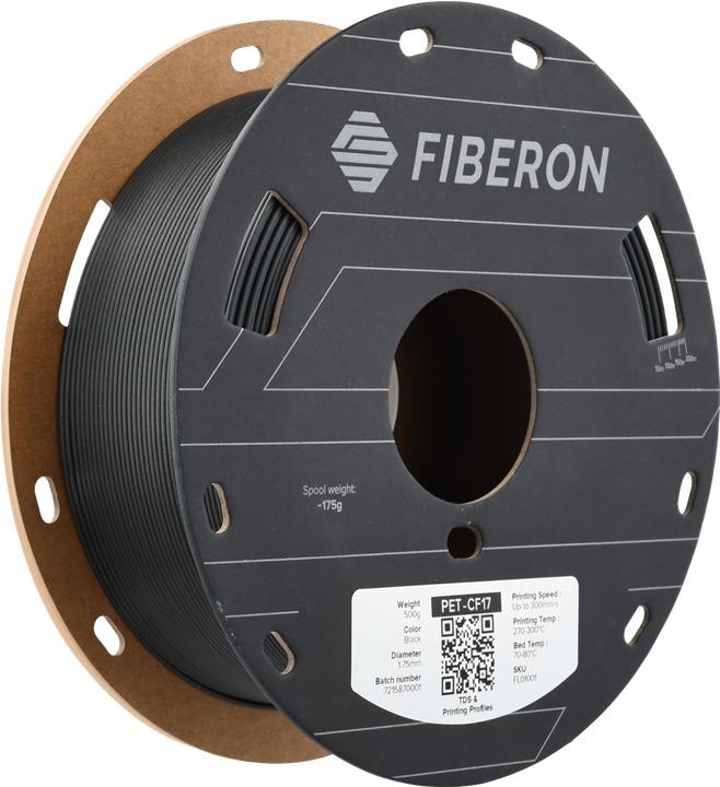 Polymaker PET-CF17 1,75mm BLACK 3kg (PET, 1.75 mm, 3000 g, Noir)