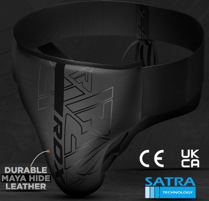 Actual product image Rdx Groin Guard Rex F6 Matte Black-XL (XL)