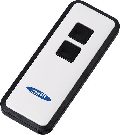 Actual product image Novoferm garage door hand-held transmitter Mini-Novotron 522, 2 channel transmitter, black/ white (Handheld transmitter)