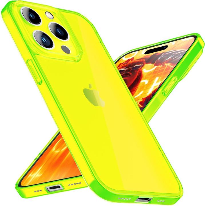 Actual product image Nalia Clear Transparent Neon Silicone Sleeve (Apple iPhone 15 Pro Max)