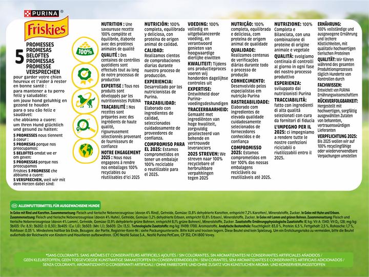 Valeurs nutritives et ingrédients Friskies En gelée (Adulte, 1 pcs, 1020 g)