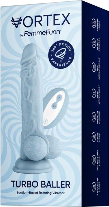 Productafbeelding Femme Funn Realistische Levensechte 8,2" Silicone Vibrator Vrouwelijk Speelgoed - Blauwe Draadloze Turbo