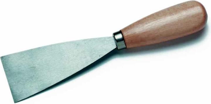 Actual product image Cimco Painter's spatula 50 x 205 mm, made of steel, ground blade, with oval wooden handle (5 cm)
