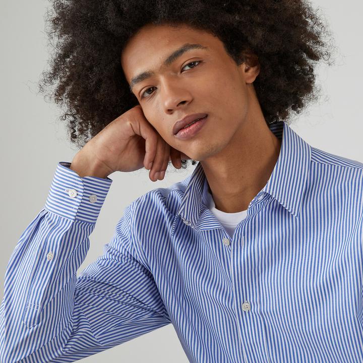Produktbild La Redoute Collections Geststreiftes Hemd mit französischem Kragen (3XL)