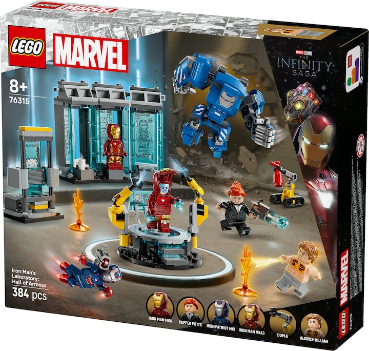 Image du produit LEGO Le laboratoire d'Iron Man : la salle des armures (76315, LEGO Super Mario)