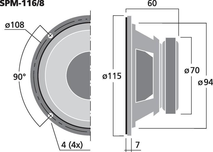 Image du produit Monacor Enceintes de basse hi-fi (1 pièce)