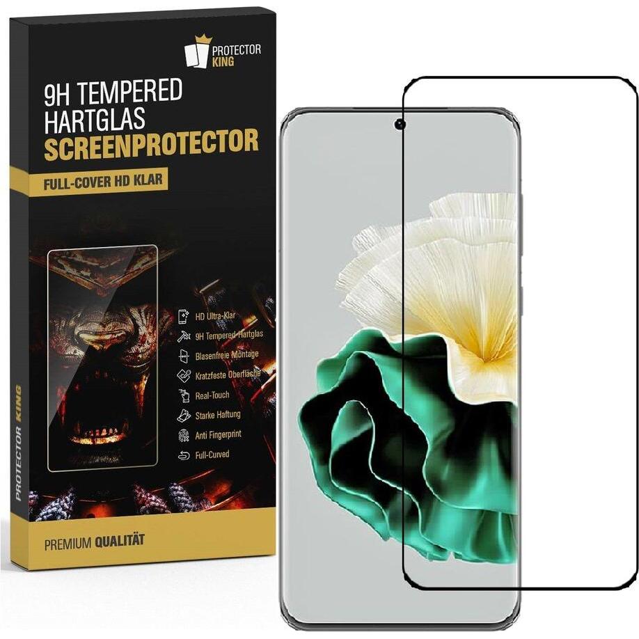 Protectorking 6x echtes Tempered 9H Panzerhartglas 3D KLAR FULL COVER (6 Stück, Huawei P60 Pro), Smartphone Schutzfolie