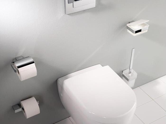 Productafbeelding Emco Tissue box LOFT plastic bakje met deksel chroom