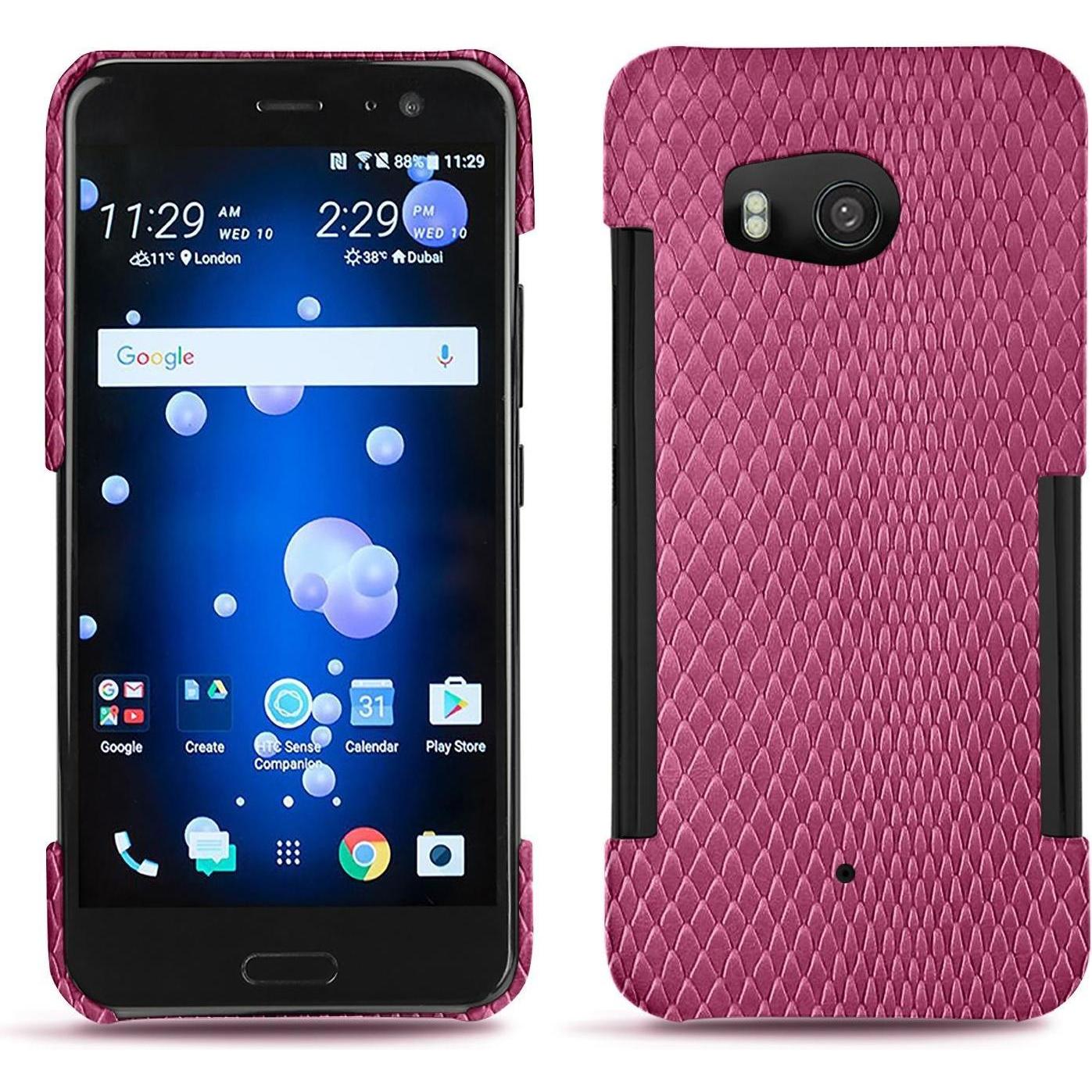 Thumbnail - Noreve Lederschutzhülle (HTC U11), Smartphone Hülle, Rosa