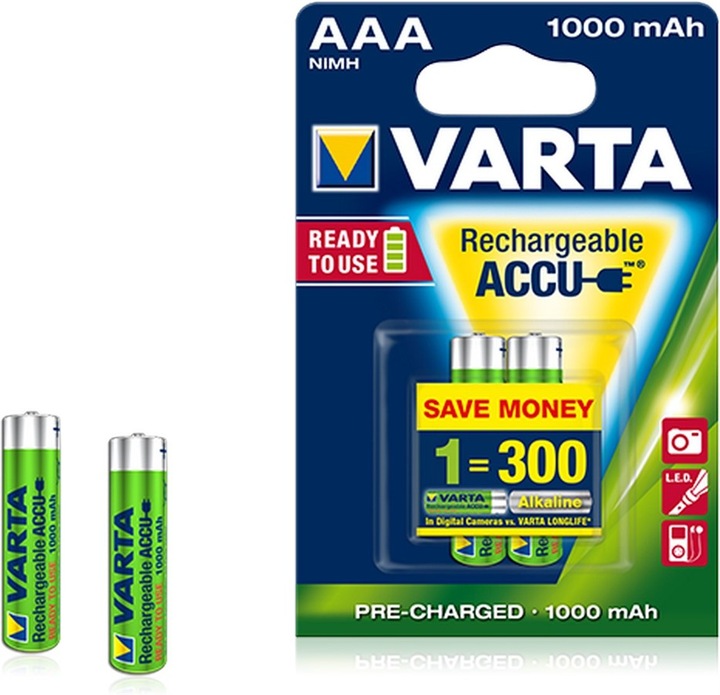 Productafbeelding Varta Accu Power opladen (2 Pcs., AAA, 1000 mAh)
