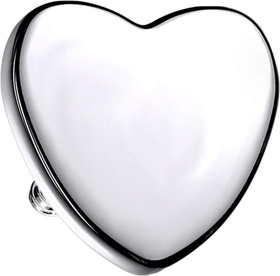 Actual product image Star Piercing Dermal Anchor Heart silver (without brass, Titanium)