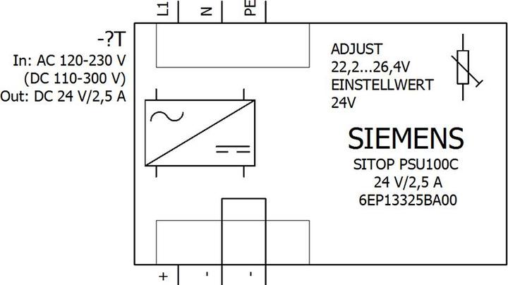 Produktbild Siemens Hutschienen-Netzteil (DIN-Rail