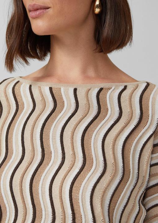 Image du produit s.Oliver Strickpullover Leichter Feinstrick-Pullover im Relaxed Fit mit Wellenstrukturmuster (38)