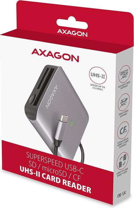 Actual product image Axagon CRE-S3C (USB-C)