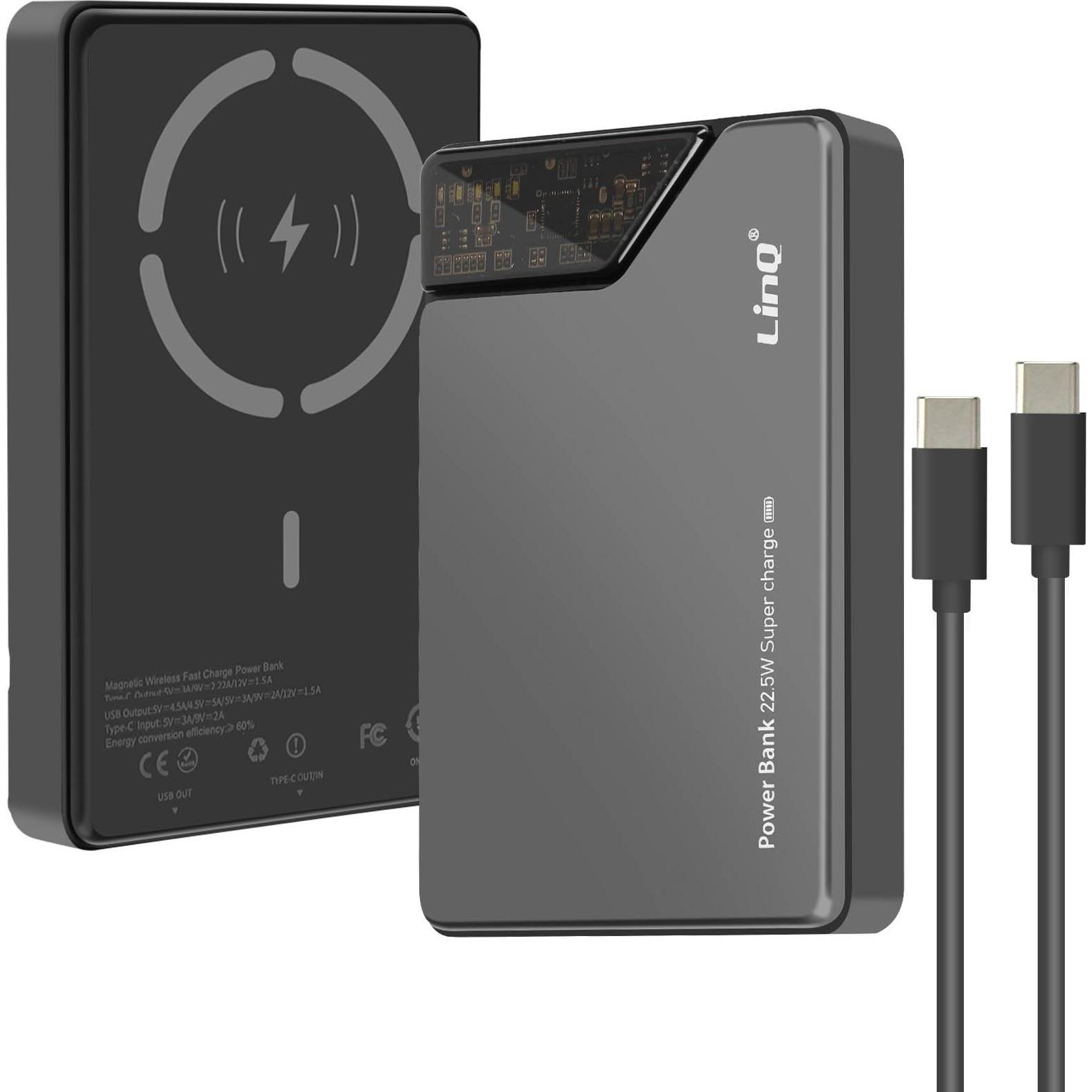 Thumbnail - LinQ BW15806 15.000mAh MagSafe Powerbank (15000 mAh), Powerbank, Schwarz