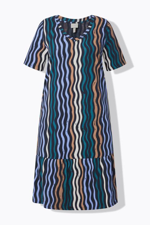 Produktbild Ulla Popken Midikleid, Wellen, V-Ausschnitt, Halbarm (54, 56)