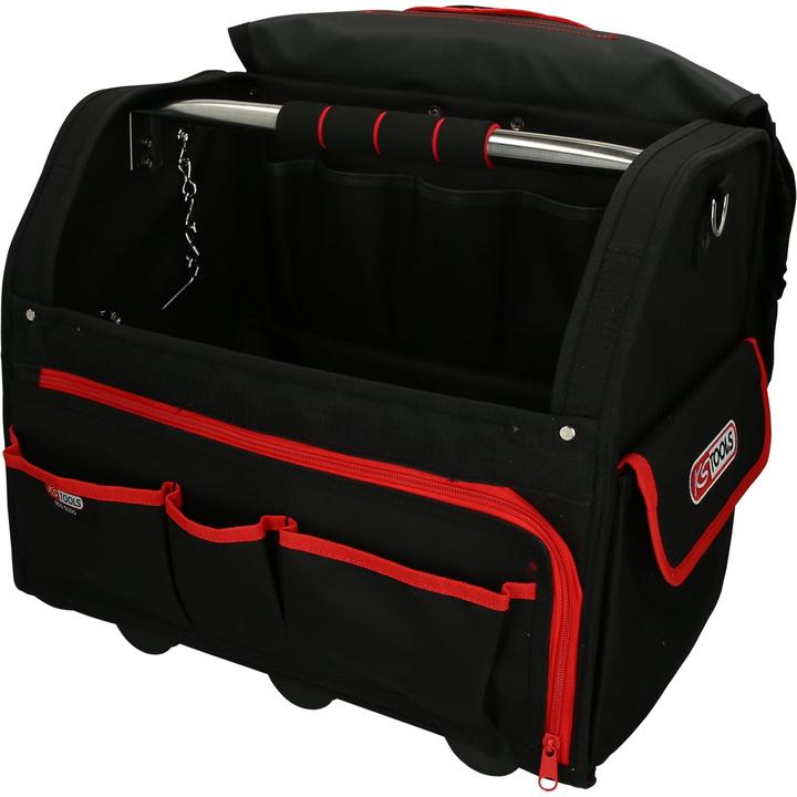 Actual product image KS Tools ROLLBAG Universal tool bag XL, with telescopic trolley, black-red