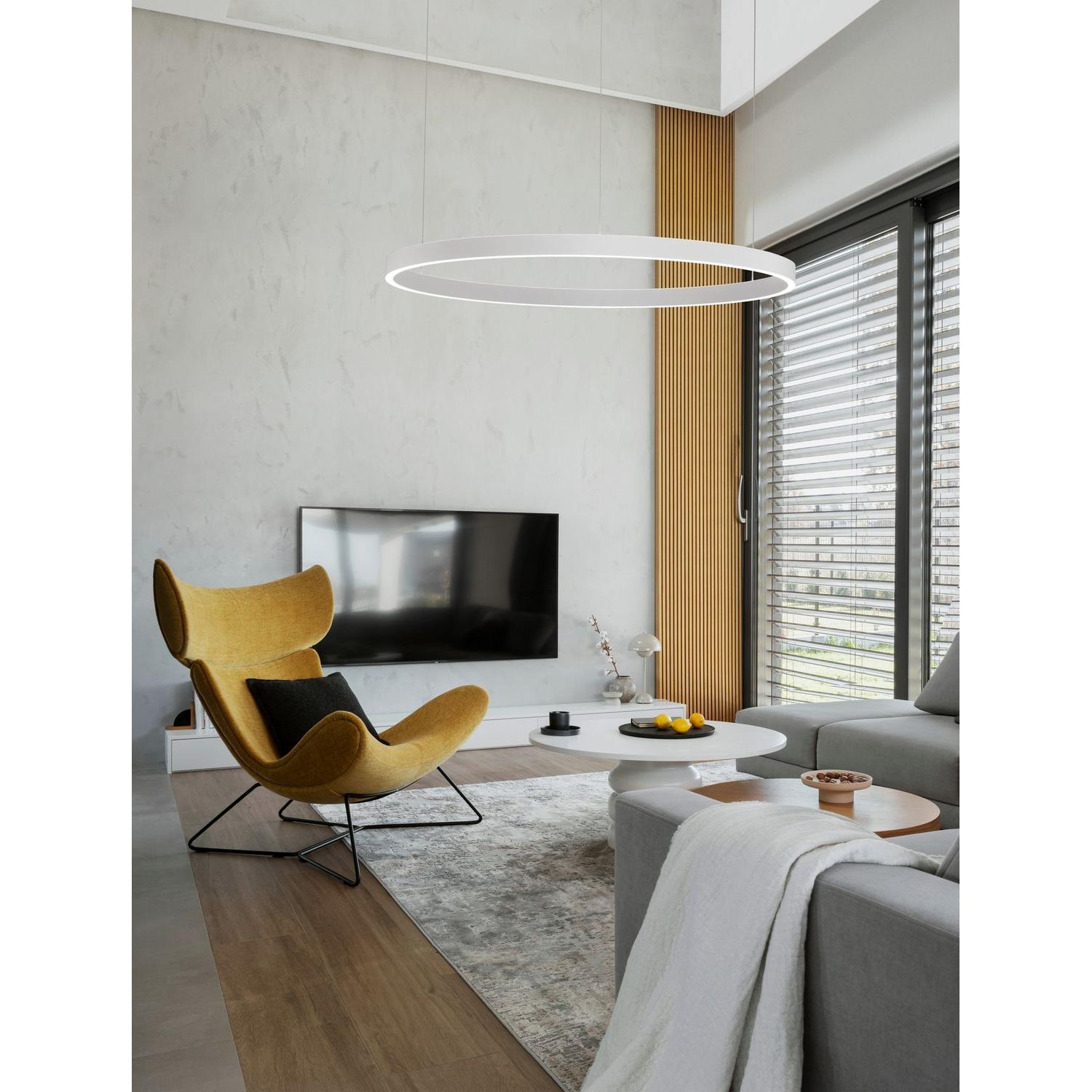 Thumbnail - Nova Luce, Pendelleuchte, ELOWEN LED Pendelleuchte Weiss 106W Warmweiss 200x98cm dimmbar 9345667